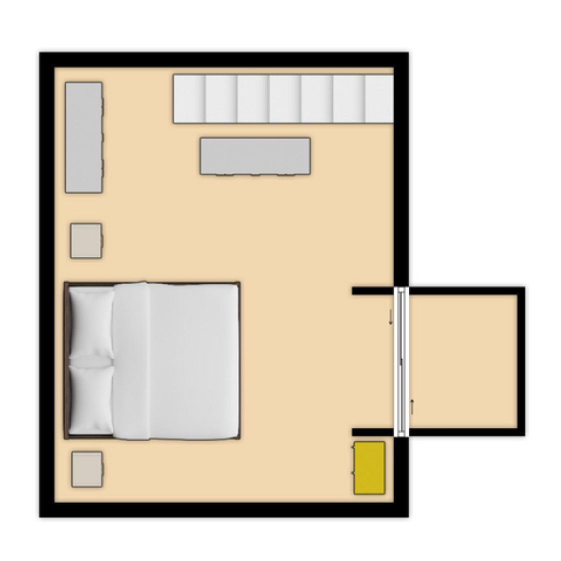Grundriss des Obergeschosses der Casa Kamerun – Ferienhaus Kamerun in Kamerun (Damnatz im Wendland)