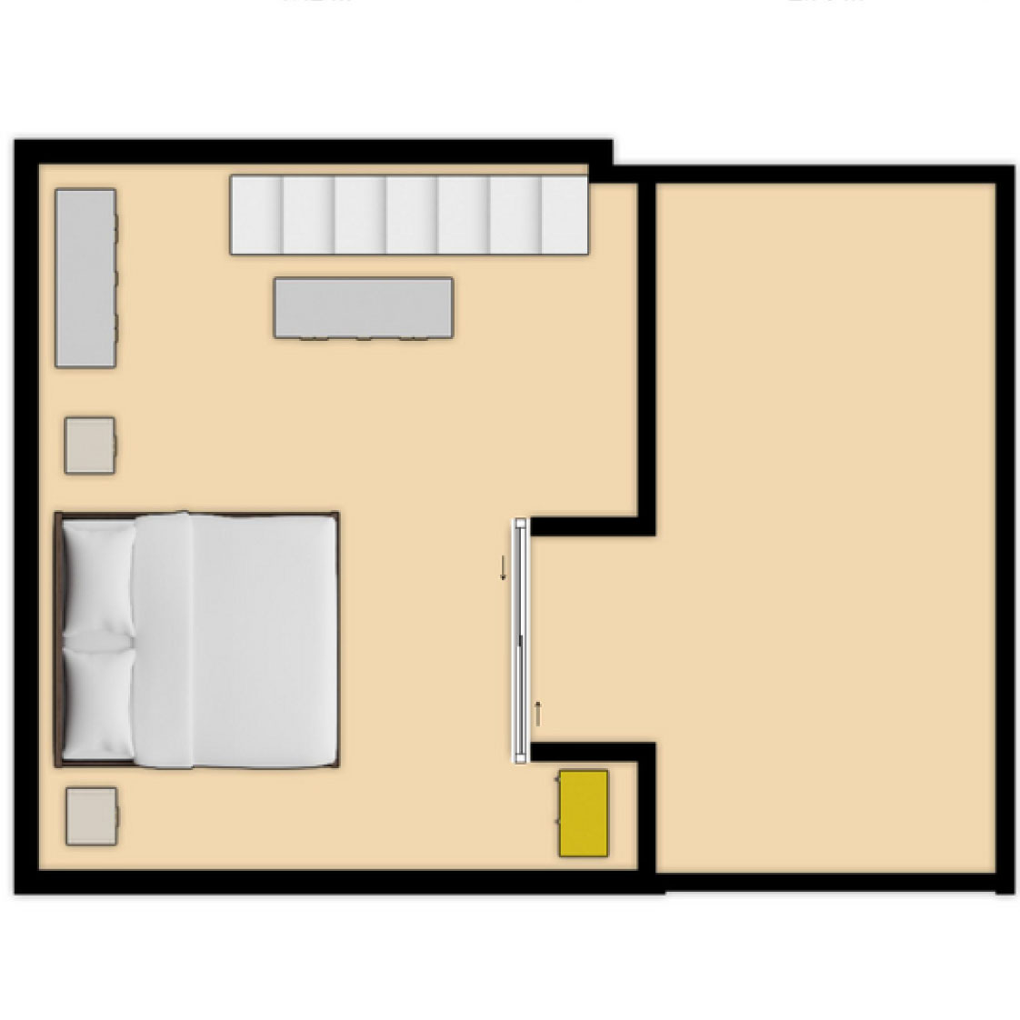 Grundriss des Obergeschosses der Casa Kamerun – Ferienhaus Kamerun in Kamerun (Damnatz im Wendland)